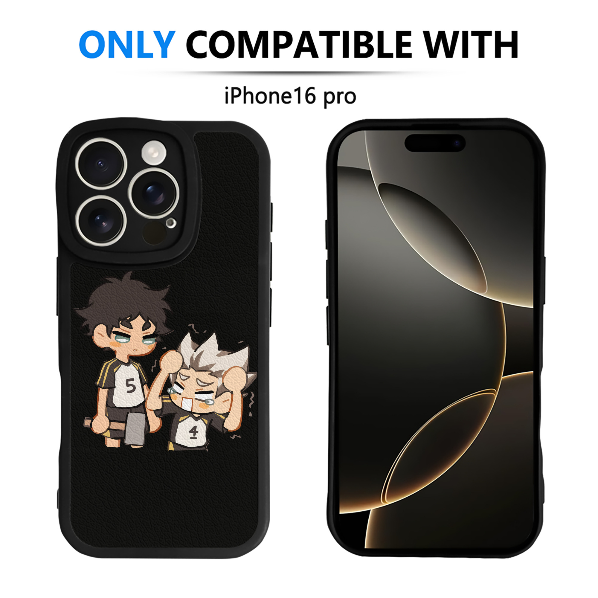 （画像用） ハイキュー!! Haikyu!! 【iPhone 16シリーズ対応】シリコンスマホケース（レザー調） 材質：シリコン